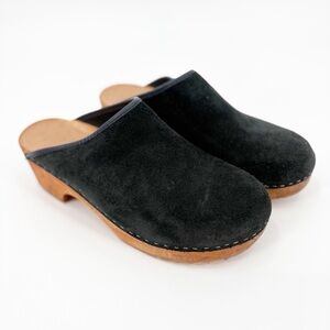 Vintage Holie Suede Leather Slip On Mule Clogs Size 7.5